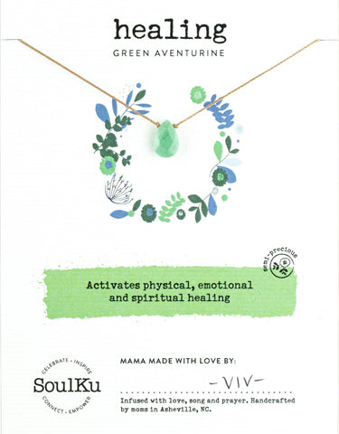 SoulKu - Green Aventurine Soul-Full of Light Necklace Healing -SFOL17