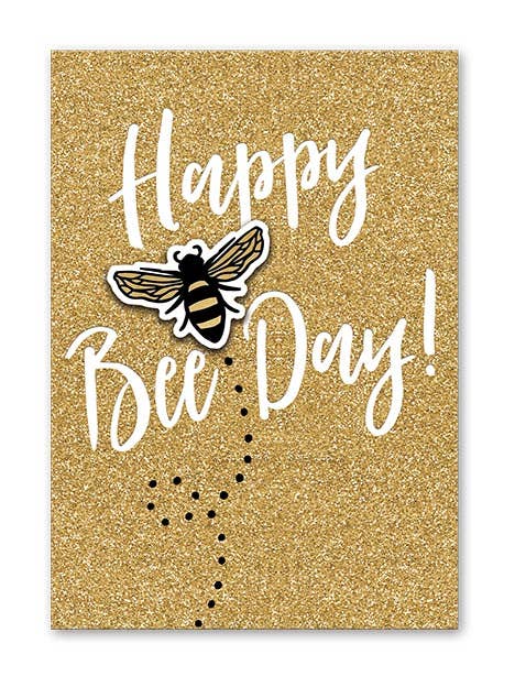 Lady Jayne - Greeting Card - Gold Bee Birthday