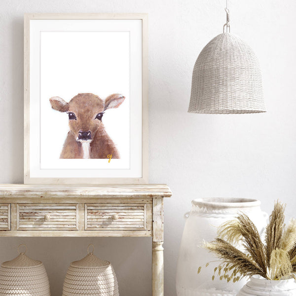 claire jordan designs - Brown Cow Nursery Print | Artwork: 8 x 10