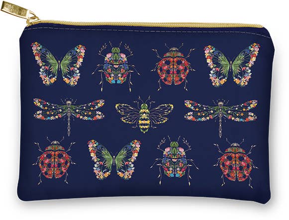 Lady Jayne - Vegan Leather Accessory Pouch-Insects