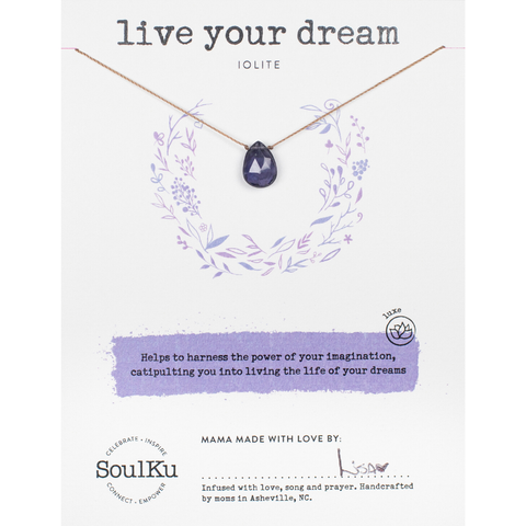 SoulKu - Luxe Necklace Iolite - Live Your Dream