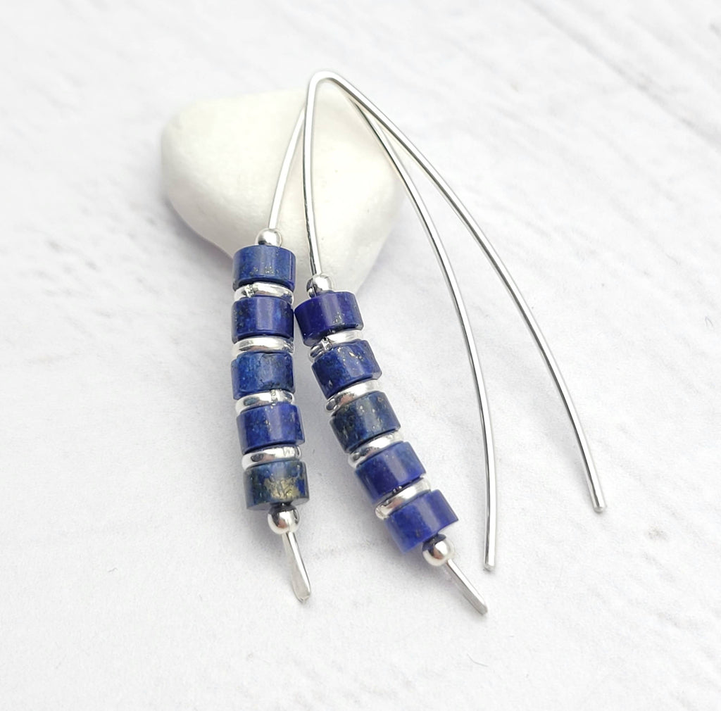 Bijou by SAM - Modern Lapis Lazuli and Sterling Silver Threaders