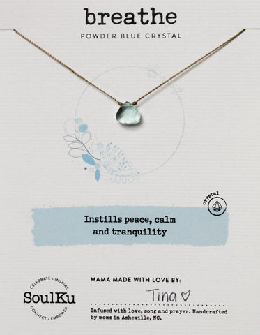 SoulKu - Powder Blue Soul Shine Necklace to Breathe - SS13