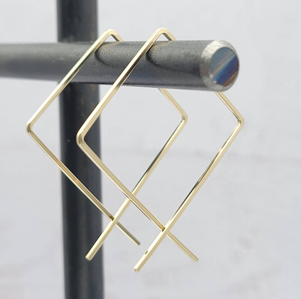 Bijou by SAM - 14 karat Gold Filled Square Threader Hoops