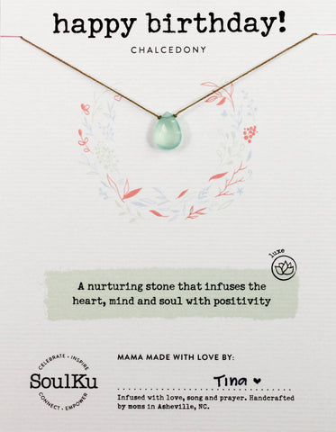 SoulKu - Chalcedony Luxe Necklace for Happy Birthday - BRNK21